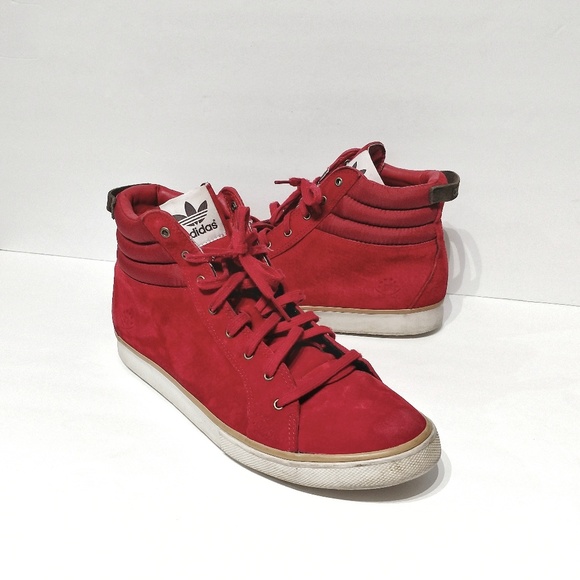 adidas Other - Adidas Ransom Red Suede High Tops